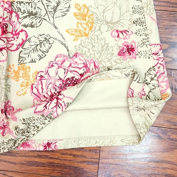 Vintage 90's Liz Claiborne Cotton Floral Midi Skirt - Picture 4 of 4